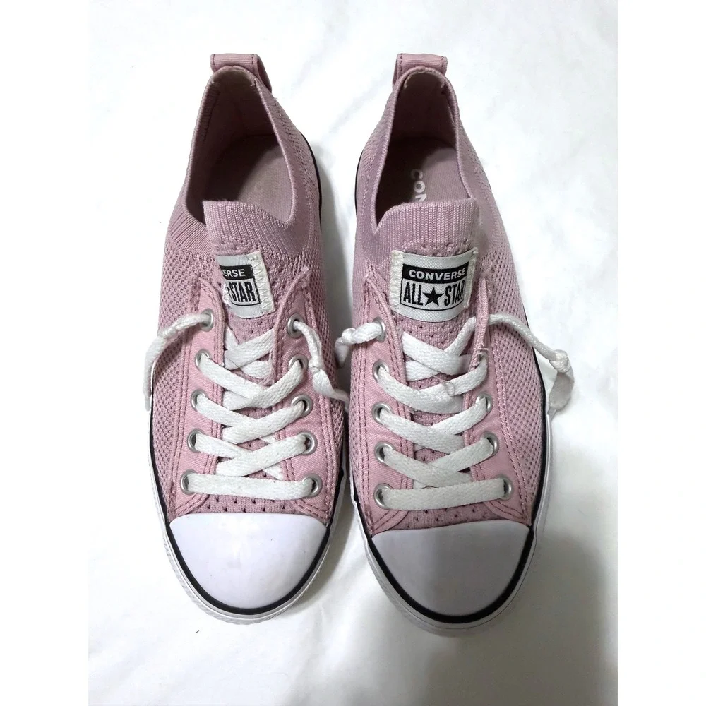Converse Chuck Taylor All Star Shoreline Pink Knit Low Top Shoes A09072F Size 2Y